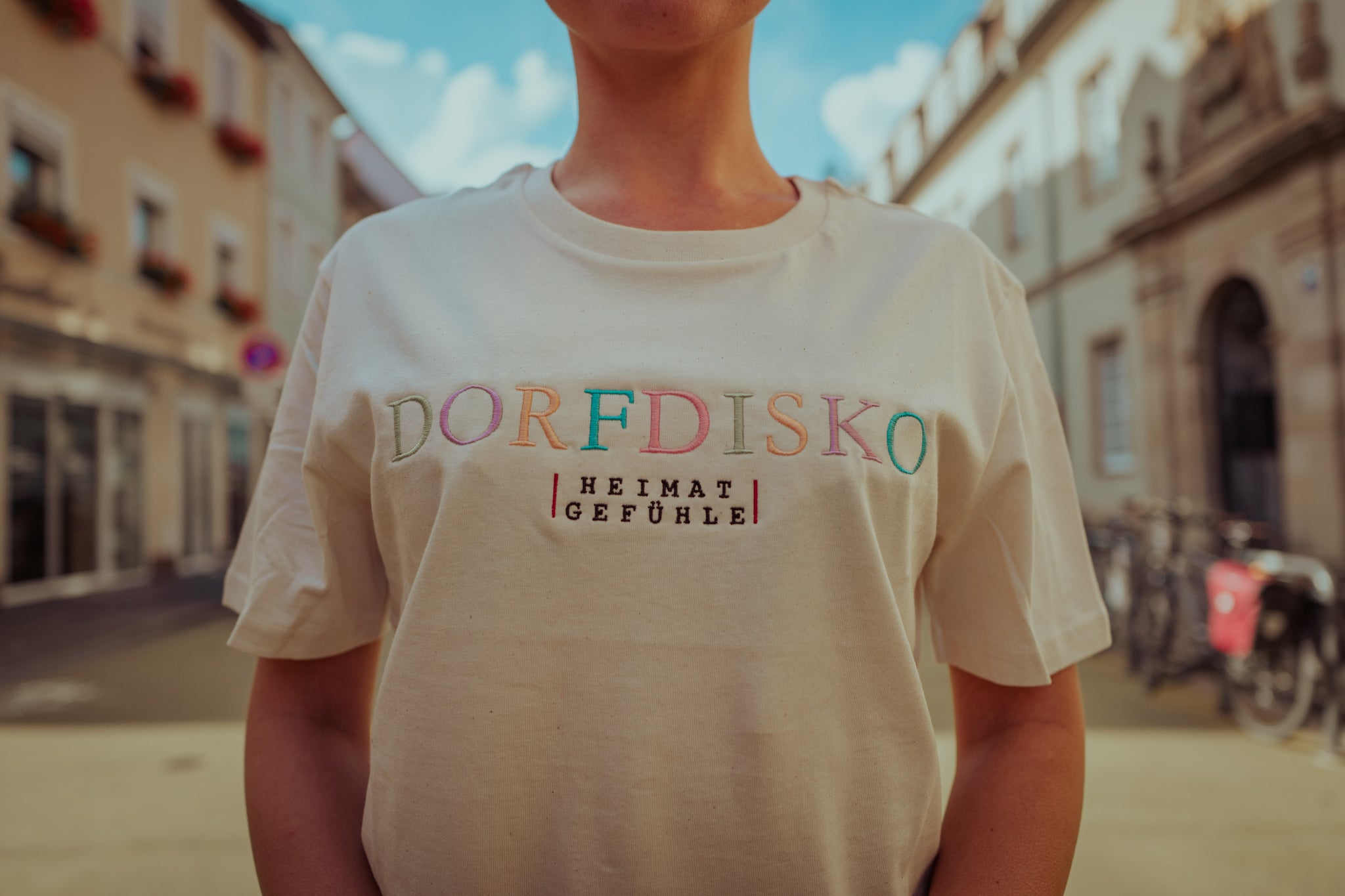 T-Shirt Dorfdisko (Unisex) Natural Raw