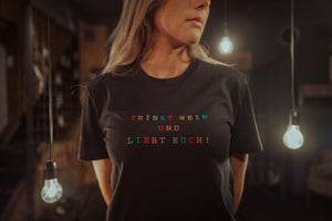 T-Shirt Trinkt Wein und Liebt euch! Stick (Unisex) Black